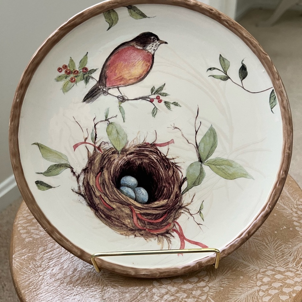 Decorative Bird and Nest Plate